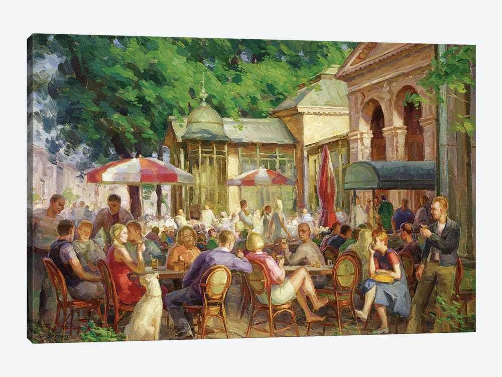 Summer Restaurant by Serguei Zlenko 1-piece Canvas Art
