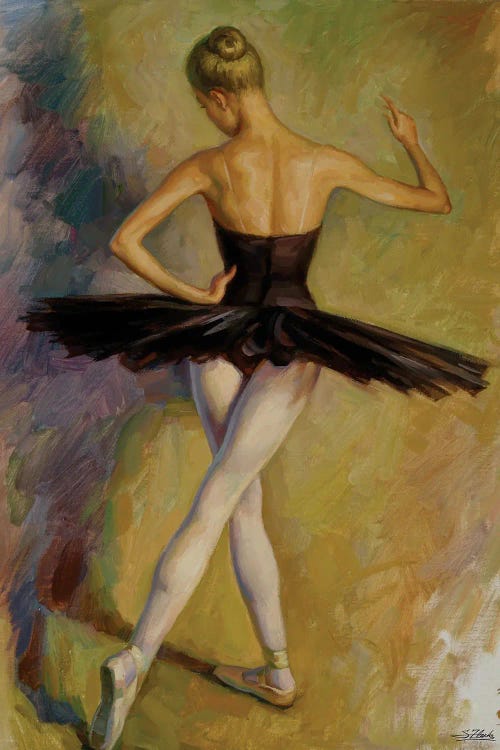 Black Tutu On Yellow Background