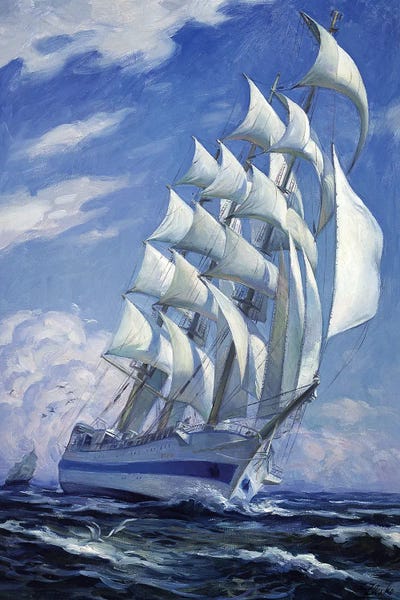 Under Sail by Serguei Zlenko framed wall art