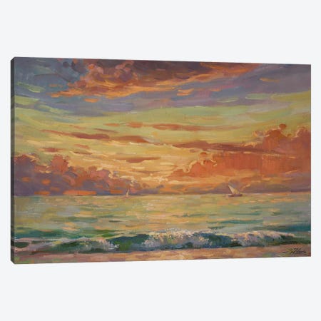 Golden Sunset Canvas Print #ZLN56} by Serguei Zlenko Canvas Art