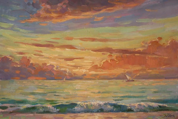 Serguei Zlenko: Golden Sunset by Serguei Zlenko