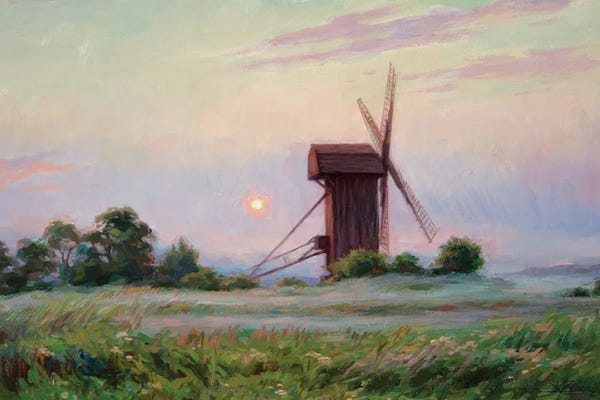 Watermills & Windmills: Early Morning by Serguei Zlenko