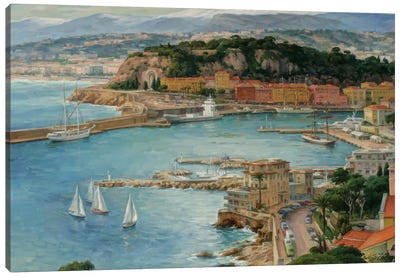 Port Of Nice Canvas Art Print - Serguei Zlenko