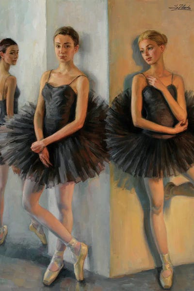 Ballet: Ballerinas In Black Tutu by Serguei Zlenko
