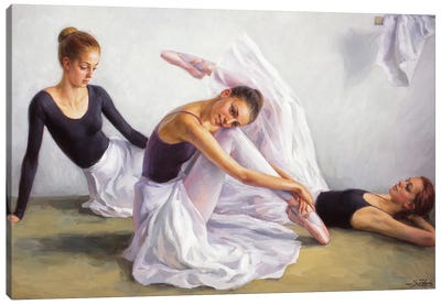 Dancers After Rehearsal Canvas Art Print - Serguei Zlenko