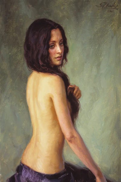 Brunette by Serguei Zlenko canvas print