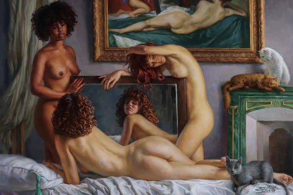 Life Imitates Art: Three Cats by Serguei Zlenko