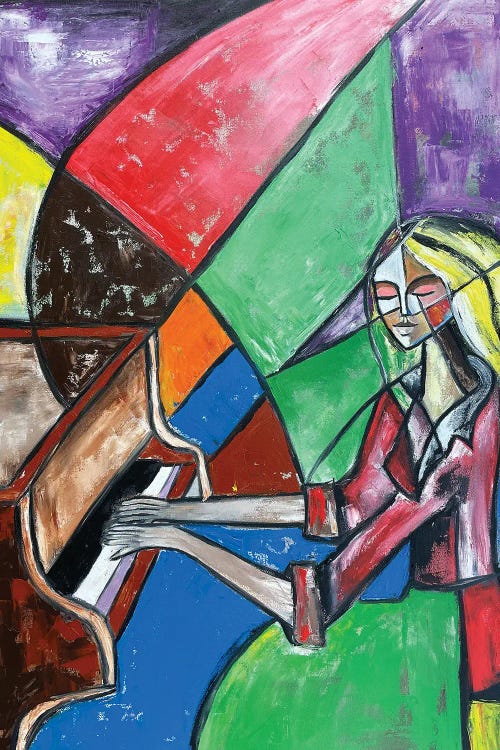 Playing Piano by Zulu Art wall art