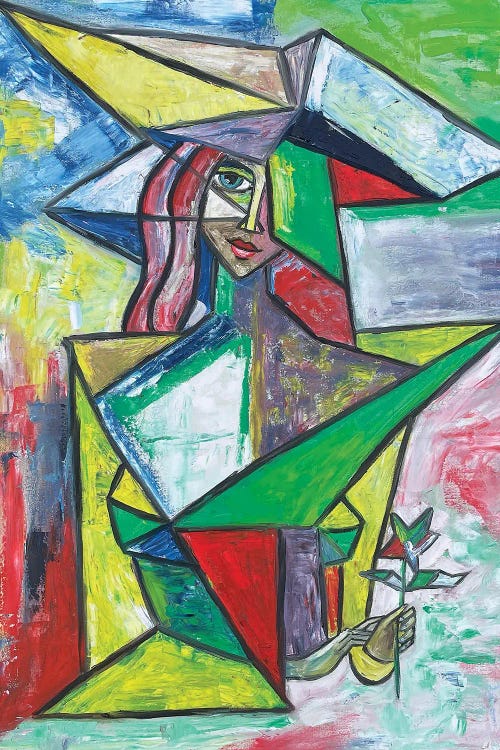 Cubist Woman by Zulu Art wall art