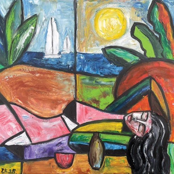 Cubism: At The Sea by Zulu Art