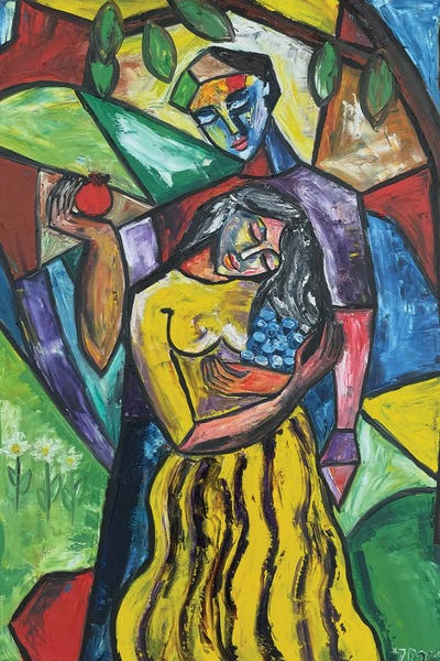 Green: Flower by Zulu Art