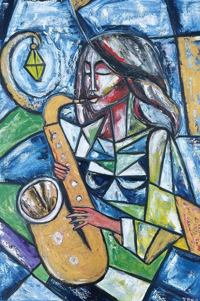 Zulu Art: Saxofon Lady by Zulu Art
