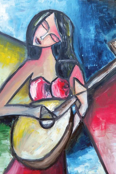 Cubism: Play The Lute by Zulu Art