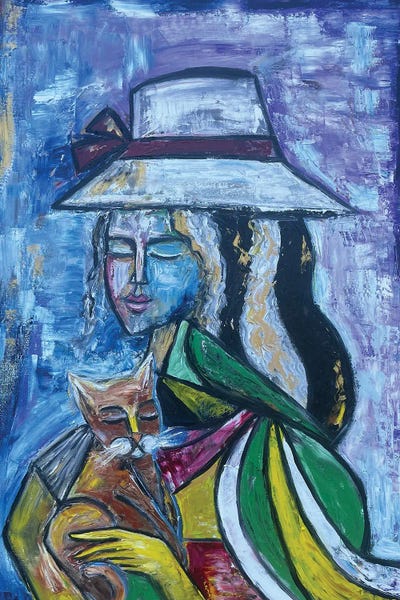 Zulu Art - Gallery Posters: With The Cat by Zulu Art
