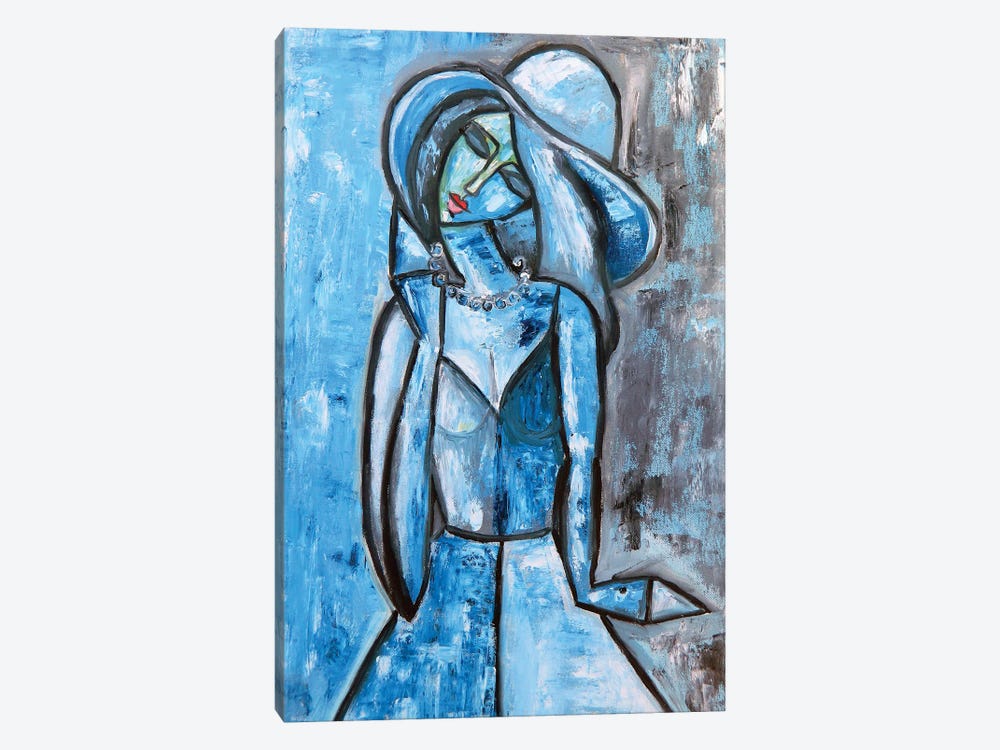 Blue Mood by Zulu Art 1-piece Canvas Art