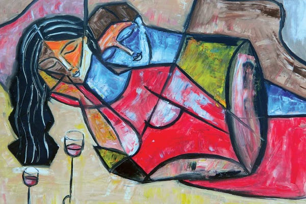 Cubism: Evening Contempletion by Zulu Art