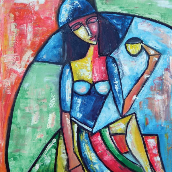 Cubism: Afternoon Coffee by Zulu Art