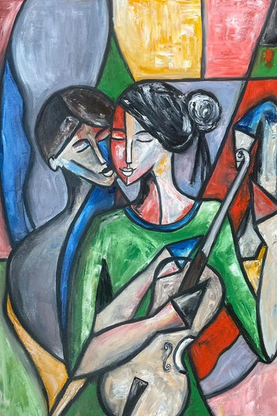 Zulu Art: Teacher Of The Violin by Zulu Art