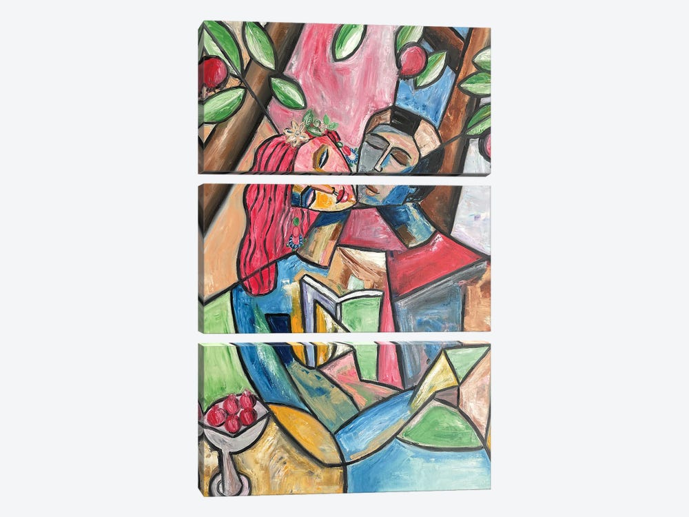The Mystery Of Love by Zulu Art 3-piece Canvas Wall Art