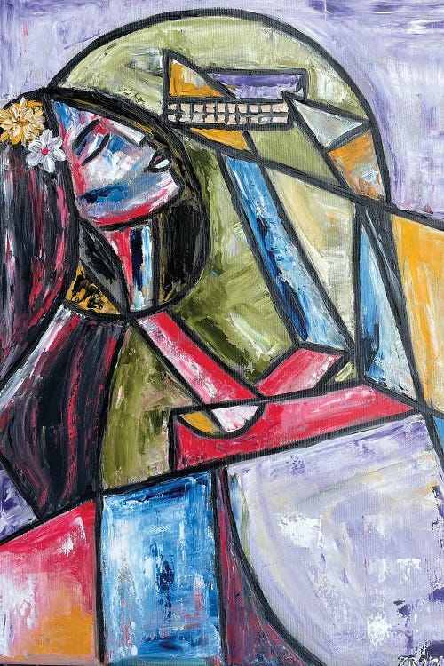 Lady With The Harmonica II by Zulu Art wall art