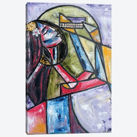 Lady With The Harmonica II Canvas Print #ZLU68} by Zulu Art Canvas Art Print