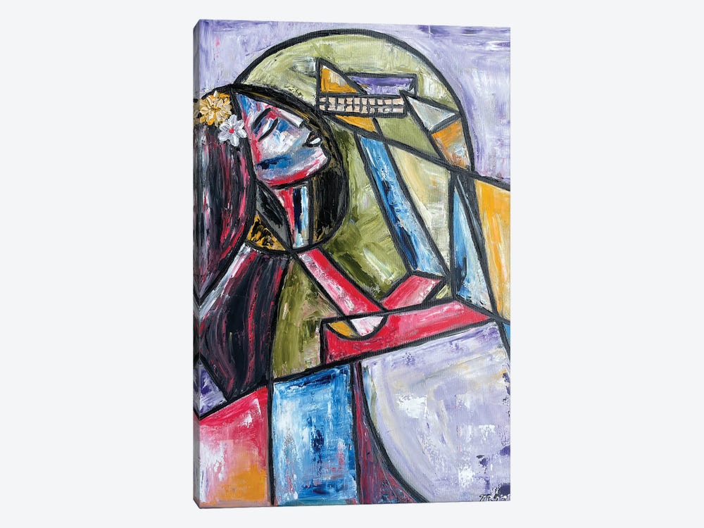 Lady With The Harmonica II by Zulu Art 1-piece Canvas Art