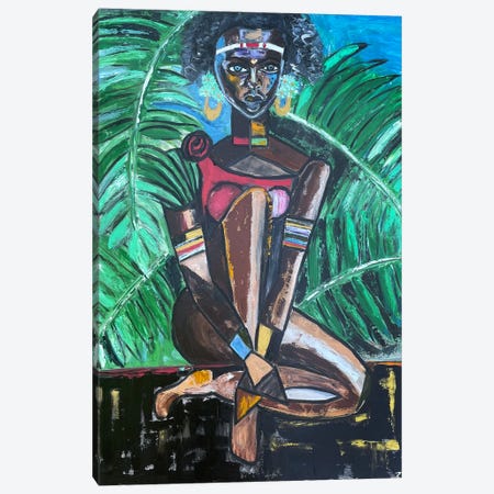 Tribe Woman Canvas Print #ZLU73} by Zulu Art Canvas Art