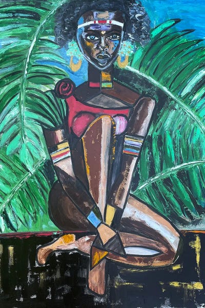 Zulu Art: Tribe Woman by Zulu Art