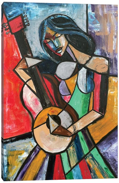 Afternoon With The Guitar Canvas Art Print - All Things Picasso