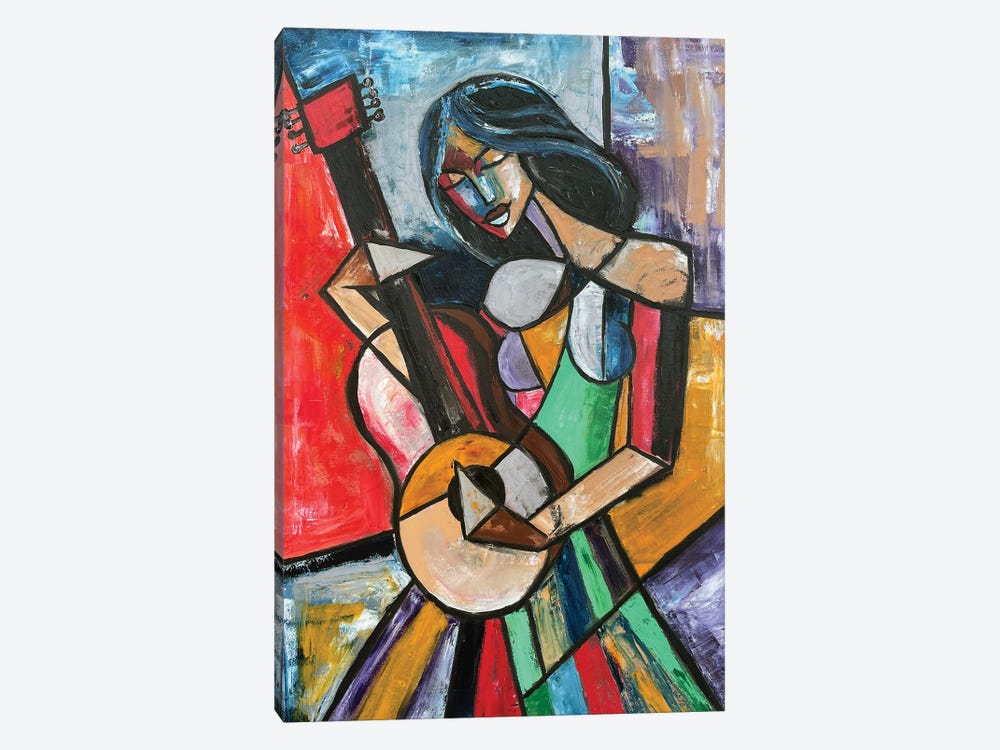 Afternoon With The Guitar by Zulu Art 1-piece Canvas Wall Art