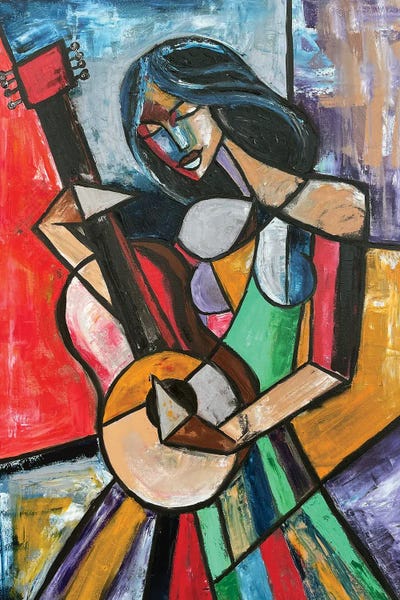 Cubism: Afternoon With The Guitar by Zulu Art