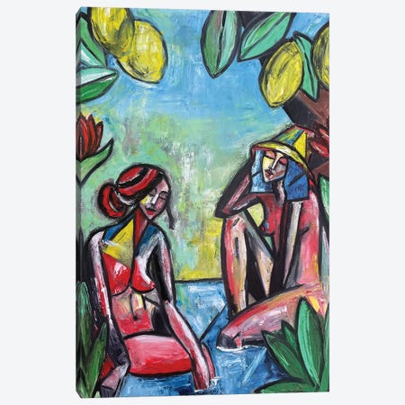 Under The Lemon Tree Canvas Print #ZLU85} by Zulu Art Canvas Artwork