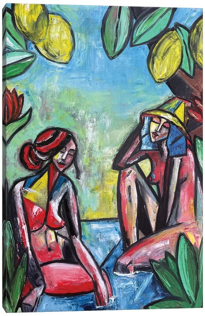 Under The Lemon Tree Canvas Art Print - Zulu Art