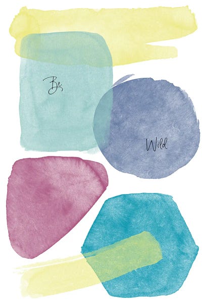 Christine Zalewski: Be Wild Be Happy II Watercolor Abstract by Christine Zalewski