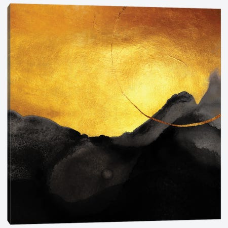 Gold Sunset Abstract Canvas Print #ZLW40} by Christine Zalewski Canvas Art Print