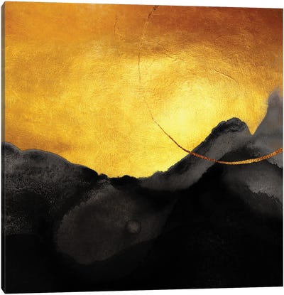 Gold Sunset Abstract Canvas Art Print