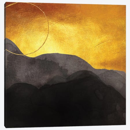 Gold Sunset Abstract Canvas Print #ZLW42} by Christine Zalewski Canvas Art Print