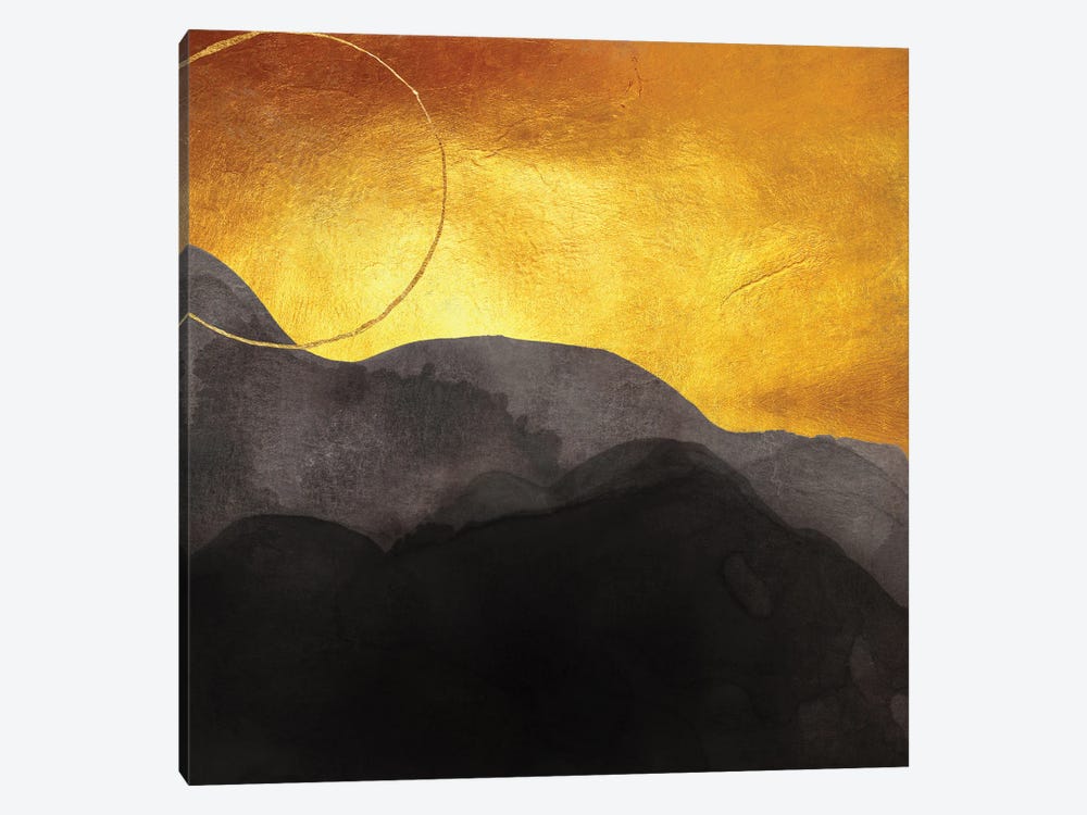 Gold Sunset Abstract by Christine Zalewski 1-piece Art Print