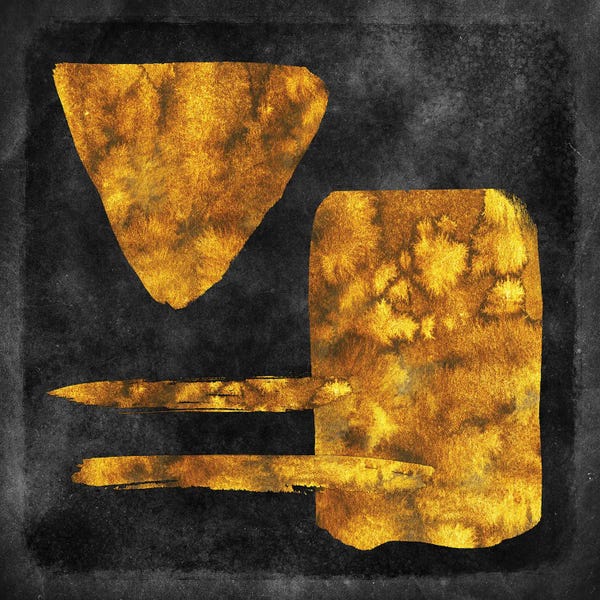 Christine Zalewski: Gold Watercolor Abstract I by Christine Zalewski