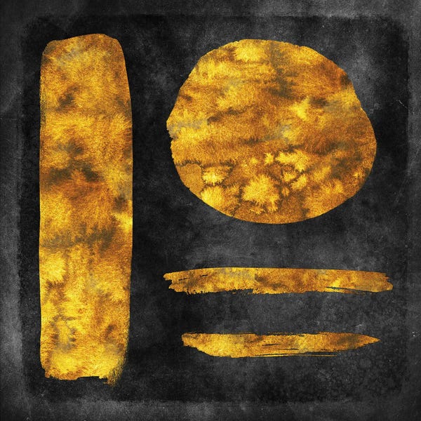 Christine Zalewski: Gold Watercolor Abstract II by Christine Zalewski