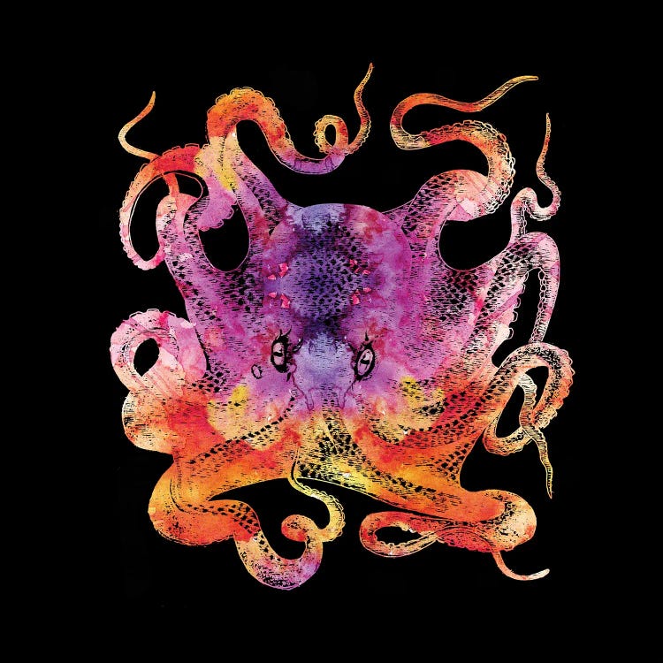 Retro Octopus Tie Dye III by Christine Zalewski wall art