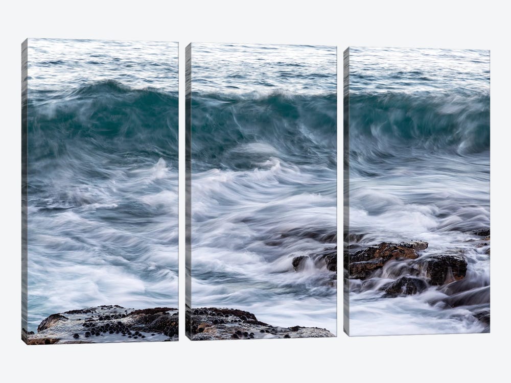 Zen Ocean Waves I by Christine Zalewski 3-piece Canvas Print