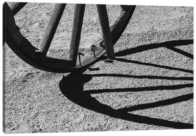 Wagon Wheel Shadows, California Canvas Art Print - Carriage & Wagon Art