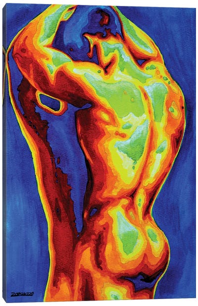Reflect Canvas Art Print - Male Nude Art
