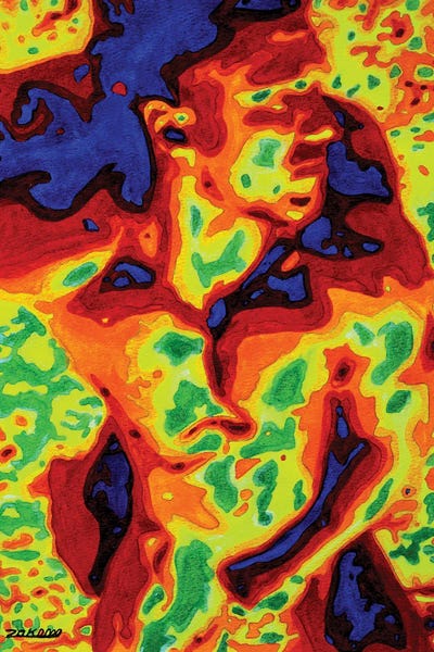 Beach Day by Zak Mohammed metal wall art