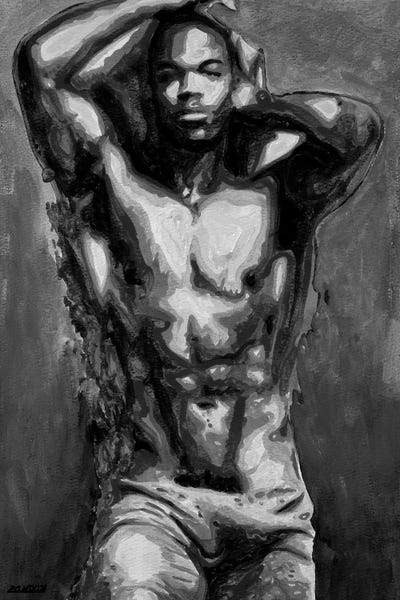 Repose In Black And White by Zak Mohammed metal wall art