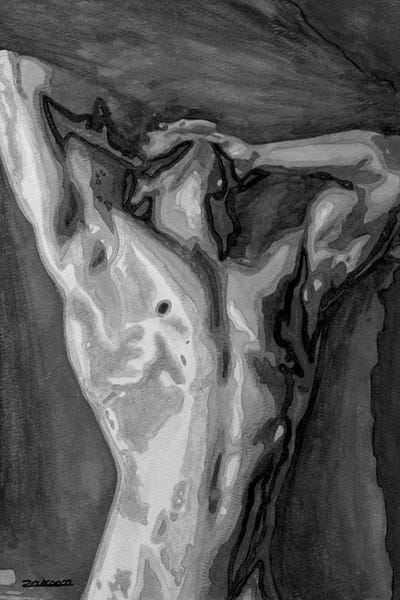 Middle Eastern Artists: Defeat In Black And White by Zak Mohammed