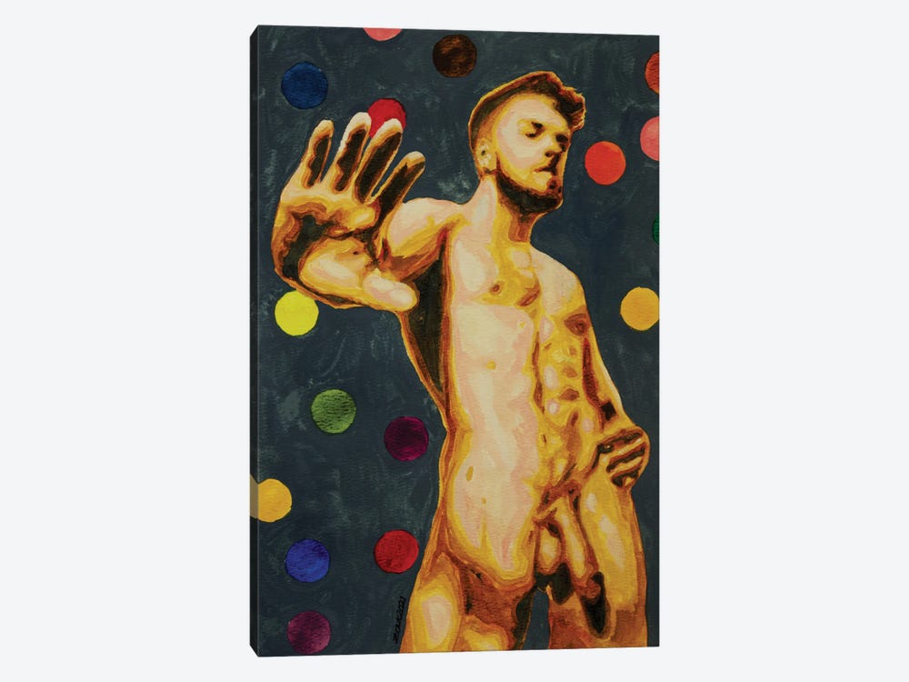Man With Polka Dot by Zak Mohammed 1-piece Canvas Wall Art