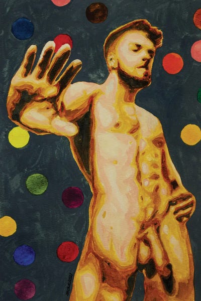 LGBTQ+ Artists: Man With Polka Dot by Zak Mohammed