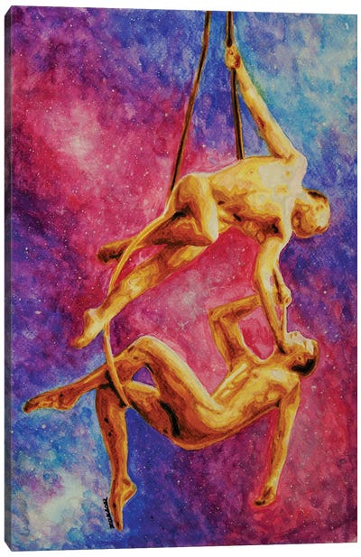 Dance In Space Canvas Art Print - Zak Mohammed